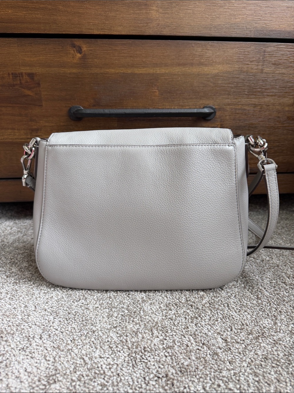 kate spade Pebbled Leather Crossbody Bag in Light Gray - Picture 2 of 7